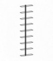 Wall-mounted Wine Rack for 9 Bottles Black Iron