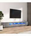 vidaXL 3 Piece TV Cabinet Set with LED Lights Grey Sonoma Engineered Wood