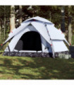 vidaXL Camping Tent Dome 5-Person White Blackout Fabric Quick Release