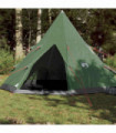 vidaXL Camping Tent Tipi 4-Person Green Waterproof