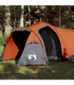 vidaXL Camping Tent Tunnel 2-Person Orange Waterproof
