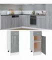 Drawer Bottom Cabinet Grey Sonoma 30x46x81.5 cm Engineered Wood