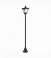 Outdoor Garden Solar Post Lamp Dimmable LED Lantern Bollard 1.2M Tall Black