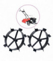 vidaXL Metal Wheels for 6.5 HP Petrol Tiller 2 pcs