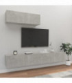 3 Piece TV Cabinet Set Concrete Grey Engineered Wood