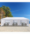 3*9m 5-Sided Iron PE Cloth Spiral Pipe Pergola