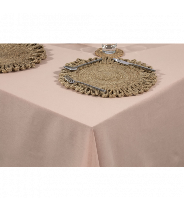 Avon 100% Cotton 240x140cm Blush Tablecloth