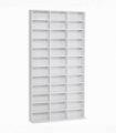 HOMCOM CD DVD Media Storage Shelves Display Shelf Racks Wooden Frame White