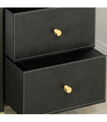 HOMCOM Chest of Drawers with 3 Drawers for Bedroom, Living Room, Black