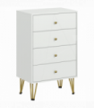 HOMCOM Chest of Drawers, 4 Drawers Dresser Storage Organiser for Bedroom