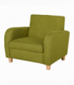 HOMCOM Child Armchair Wood Frame with Padding Seat Low-Rise Bedroom