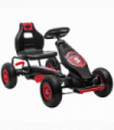 HOMCOM Children Pedal Go Kart w/ Adjustable Seat, Rubber Wheels, Brake - Red