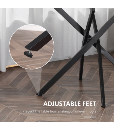 Side Table Black Glass Metal 80x80x75cm 0.7cm 5kg Clear Glass Top Modern