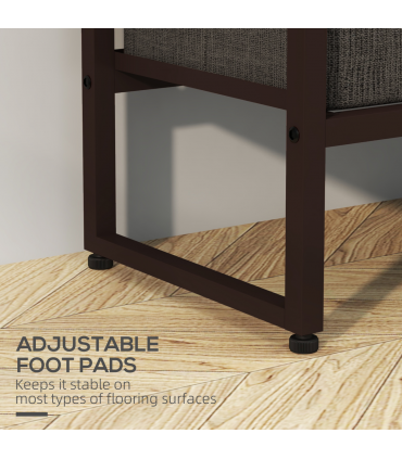 HOMCOM Clothes Hanging Rail with 3 Fabric Drawers Storage Shelves for Hallway