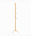 HOMCOM Coat Rack Bamboo Coat Stand with 8 Hooks for Handbags, Natural