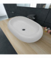 Luxury Ceramic Basin Oval-shaped Sink White 63 x 42 cm