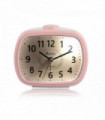 Ravel Mid sized Bedside Quartz Alarm Clock - Pink / White RC042.5