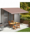 vidaXL Replacement Fabric for Awning Brown 5x3 m