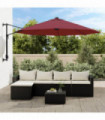 vidaXL Replacement Fabric for Cantilever Umbrella Bordeaux Red 350 cm