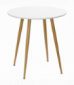 Round Dining Table  Matte Top Metal legs, Kitchen Table for 2 People