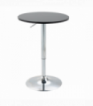 Round Height Adjustable Bar Table Counter Pub Desk Metal Base Black