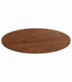 Round Table Top Dark Brown Ø60x1.5 cm Treated Solid Wood Oak