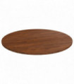 Round Table Top Dark Brown Ø70x1.5 cm Treated Solid Wood Oak