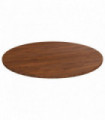 Round Table Top Dark Brown Ø80x1.5 cm Treated Solid Wood Oak