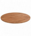 Round Table Top Light Brown Ø70x1.5 cm Treated Solid Wood Oak