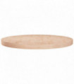 Round Table Top Ø60x4 cm Untreated Solid Wood Oak