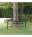 Round Tree Bench Ø137 cm Black Steel