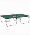 SPORTNOW 9FT Folding Table Tennis Table w/ 8 Wheels, for Indoors, Outdoors