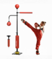 SPORTNOW Boxing Bag, Freestanding Punching Bag with Reflex Bar, Speed Balls