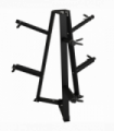 SPORTNOW Weight Plate Storage Rack with 6 Fasten Clamps, Max Load 300kg