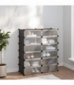 Shoe Rack Black 94.5x36.5x106 cm PP