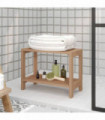vidaXL Bathroom Side Table 60x30x45 cm Solid Wood Teak