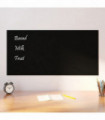 Wall-mounted Magnetic Board Black 100x50 cm Tempered Glass