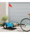 vidaXL Cargo Bike Trailer Blue Oxford Fabric and Iron
