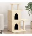 vidaXL Cat Tree with Sisal Scratching Posts Cream 97 cm