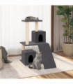 vidaXL Cat Tree with Sisal Scratching Posts Dark Grey 82 cm