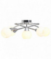 vidaXL Ceiling Lamp with Ceramic Shades for 5 E14 Bulbs White Bowl