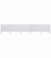 5-panel Wind Screen Fabric 600x160 cm Sand White