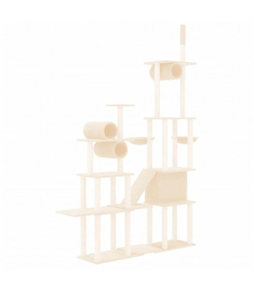 Cat Tree with Sisal Scratching Posts Cream 279 cm