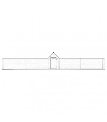 Chicken Coop 9x1x1.5 m Galvanised Steel