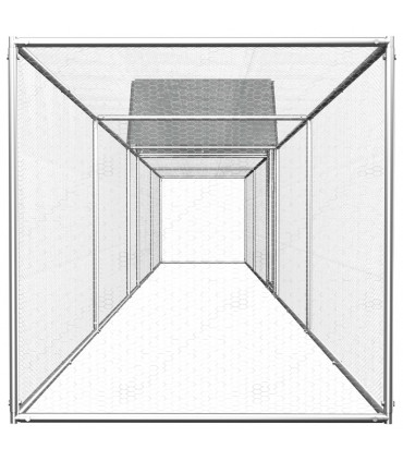 Chicken Coop 9x1x1.5 m Galvanised Steel