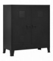 Filing Cabinet Industrial Black 90x40x100 cm Steel