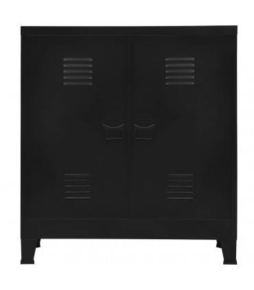 Filing Cabinet Industrial Black 90x40x100 cm Steel