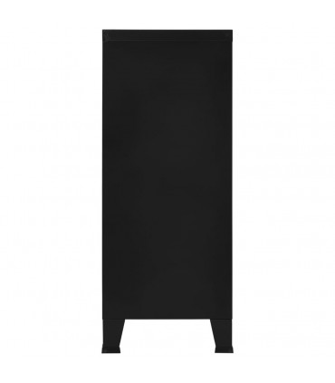 Filing Cabinet Industrial Black 90x40x100 cm Steel