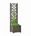 Garden Planter with Trellis 43x43x142 cm PP Anthracite