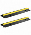 Cable Protector Ramps 2 pcs 1 Channel Rubber 100 cm